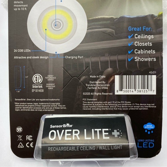 SENSOR BRITE Motion -Activated Ceiling/ Wall Light  USB Rech.Wh. Lig. 6500K - Picture 6 of 6